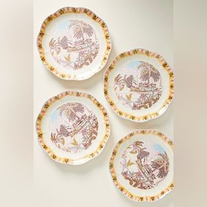 NWT! Anthropologie Vittoria Melamine Side Plates, Set of 4